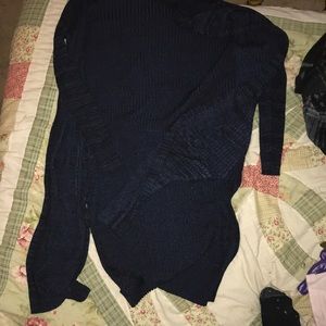 Faded glory rayon robe navy blue